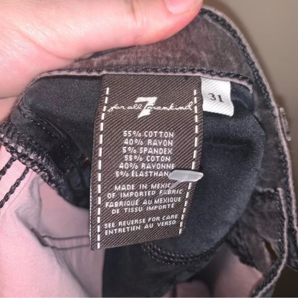 7 For All Mankind The Skinny Shiny Jeans 31 - Picture 4 of 9